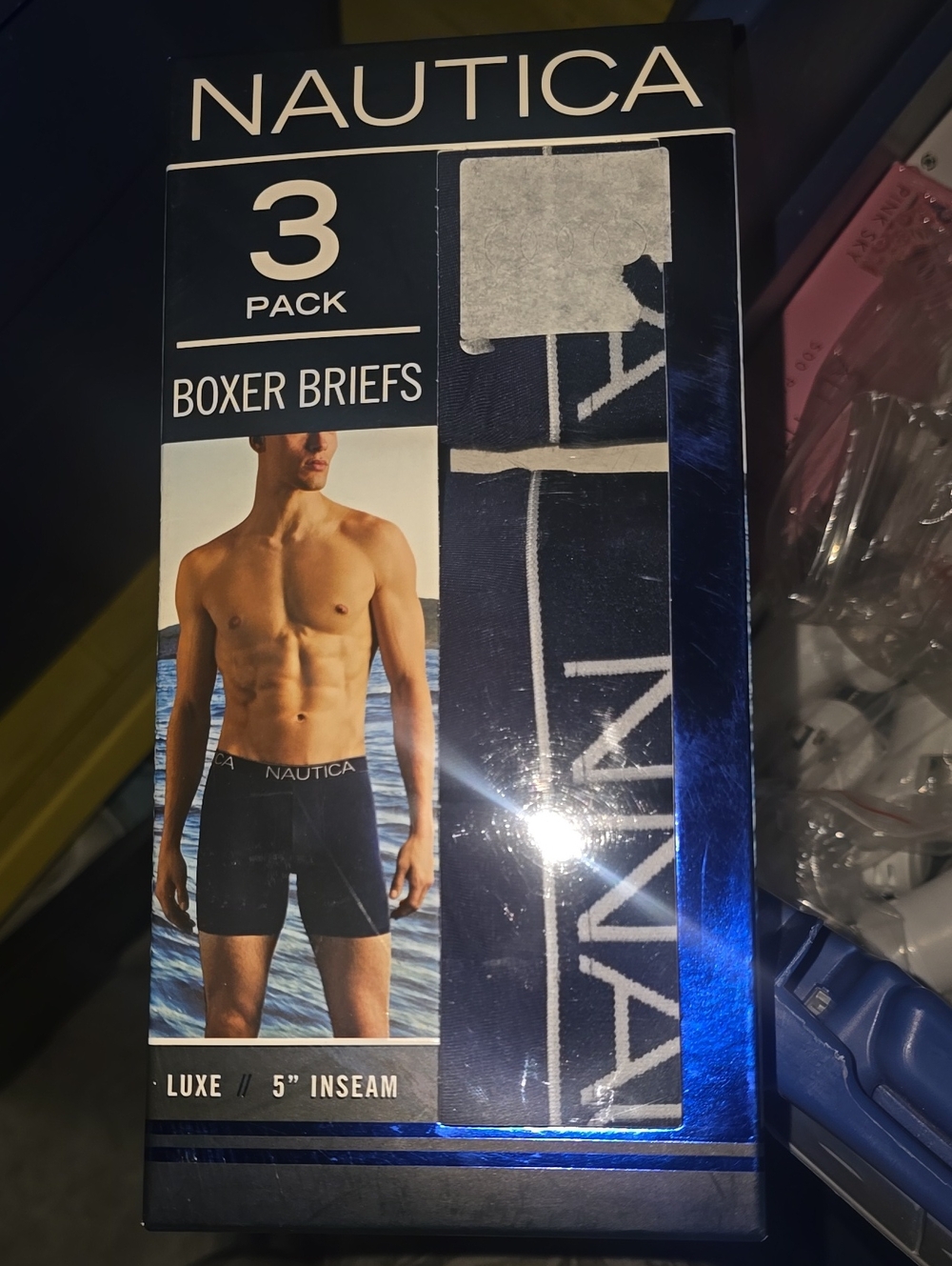 Nautica Men's Boxer Brief 3-Pack in Navy